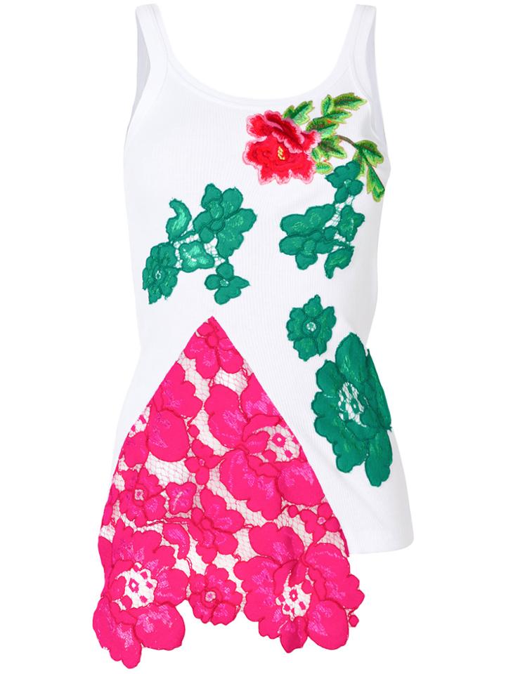 Antonio Marras Lace Inserts Tank Top - White