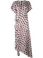 Marni - Long Jacquard Dress - Women - Silk/cotton - 44, White, Silk/cotton