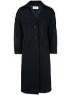 Portspure Contrast Stitching Coat - Blue
