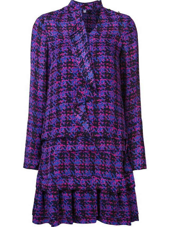 Derek Lam 10 Crosby Choker Neck Ruffled Dress