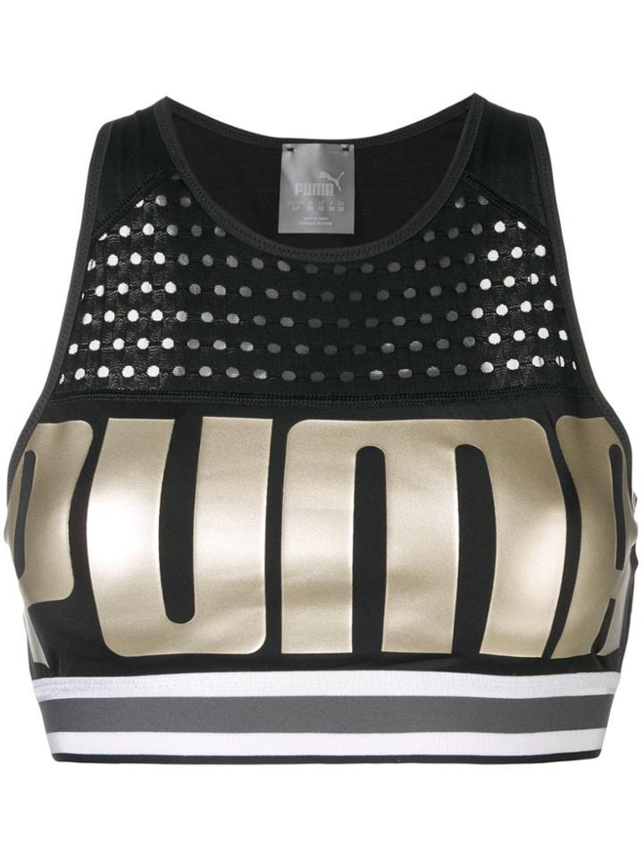 Puma Cropped Sports Top - Black