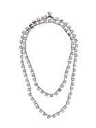 Ann Demeulemeester Crystal Stone Necklace - White