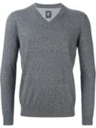 Eleventy V-neck Sweater, Men's, Size: Xl, Grey, Cotton