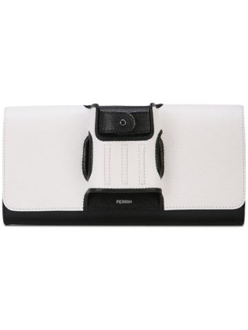 Perrin Paris Foldover Clutch Bag - White