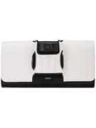 Perrin Paris Foldover Clutch Bag - White