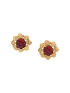 Yves Saint Laurent Pre-owned Art Flower Earrings - Gold