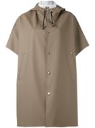 Stutterheim - Short Sleeve Raincoat - Women - Cotton/polyester/pvc - Xs/s, Brown, Cotton/polyester/pvc