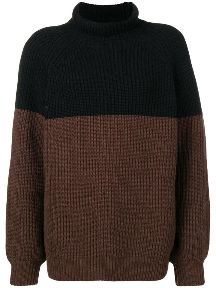 Rochas Knitted Turtleneck Sweater - Black