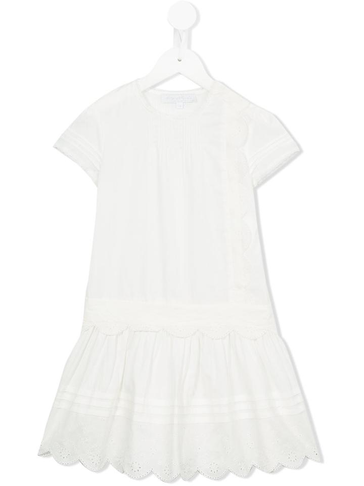 Tartine Et Chocolat Flared Dress, Girl's, Size: 6 Yrs, White