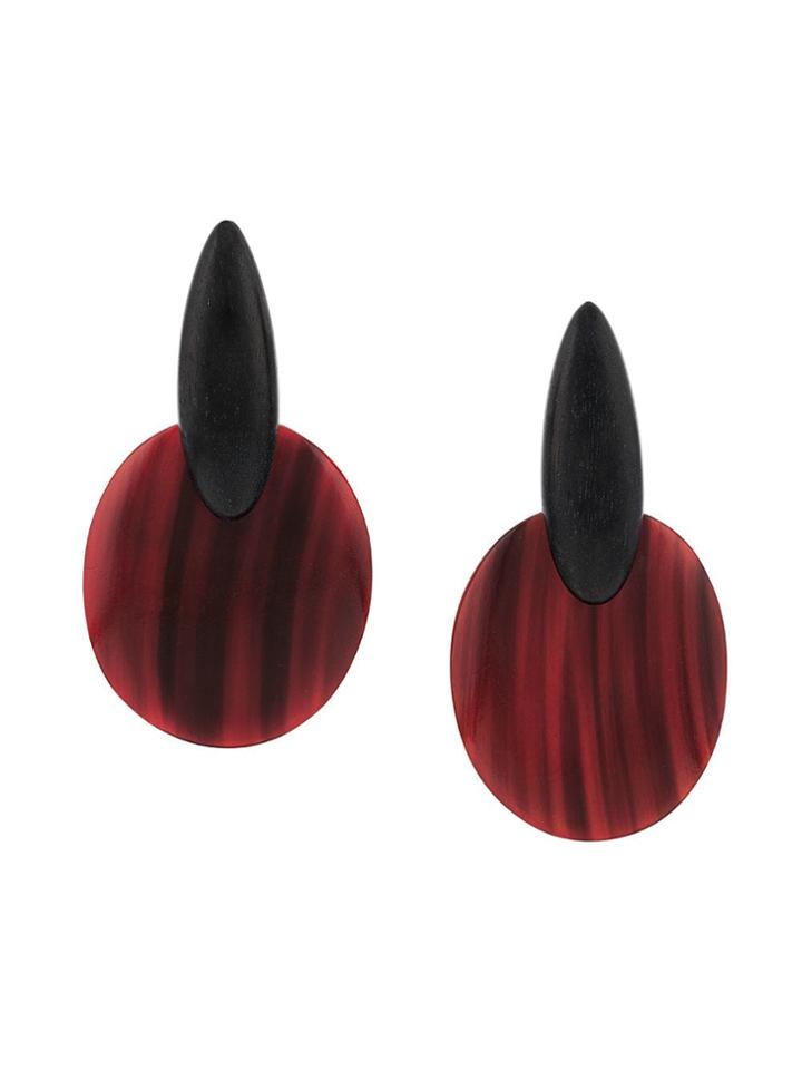Monies Circle Earrings - Black