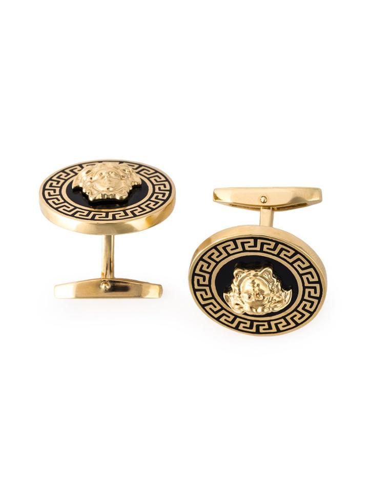 Versace Laquered Medusa Cufflinks - Black