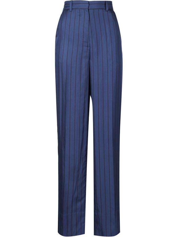 Protagonist Pinstriped Straight Leg Trousers