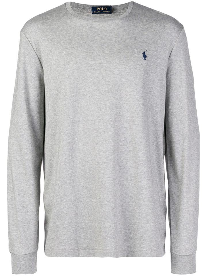 Polo Ralph Lauren Logo Long-sleeve Sweater - Grey