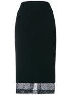 Victoria Beckham Classic Pencil Skirt - Black