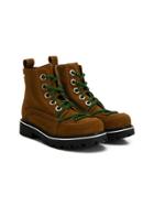 Nº21 Kids Teen Lace-up Ankle Boots - Brown