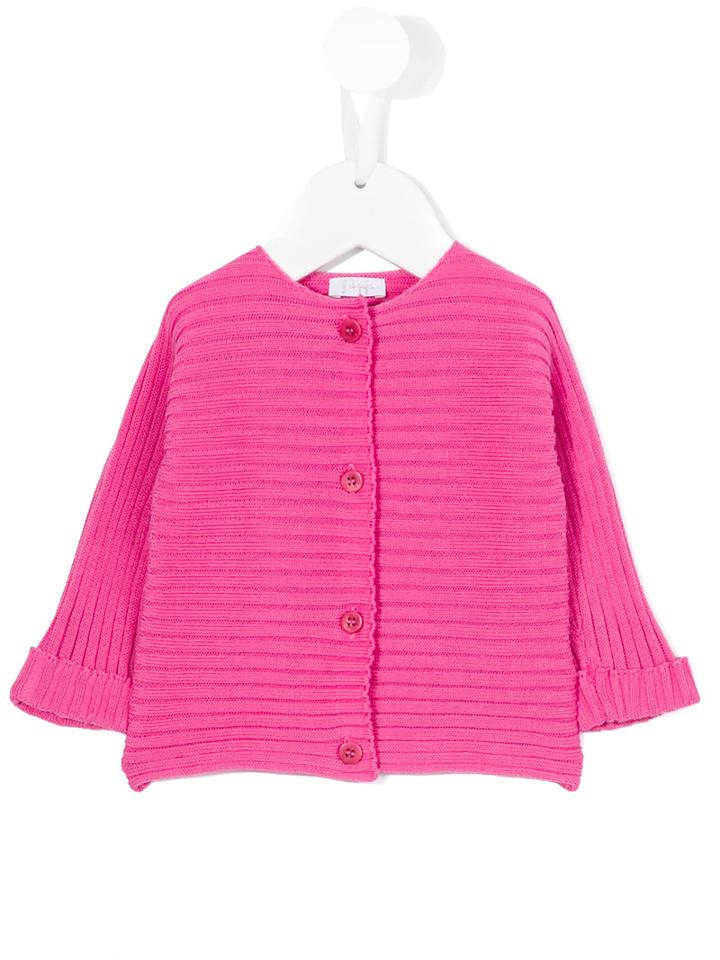 Il Gufo - Ribbed Cardigan - Kids - Cotton - 18 Mth, Pink/purple