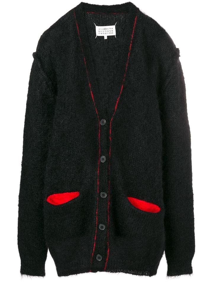 Maison Margiela Contrast Trim Cardigan - Black