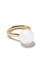 Hum 18kt Yellow Gold Silver Lip Pearl Ring