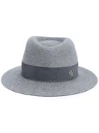 Maison Michel 'andre' Hat With Grosgrain Band - Grey