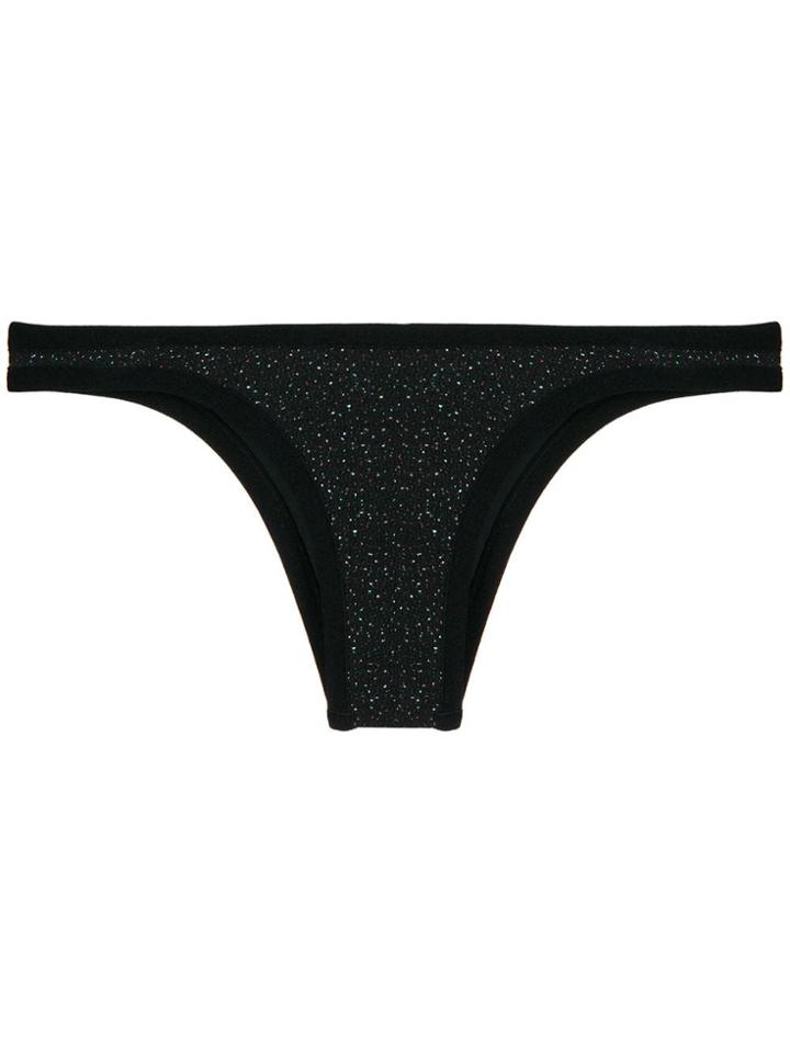 Reina Olga Sparkly Bikini Bottoms - Black