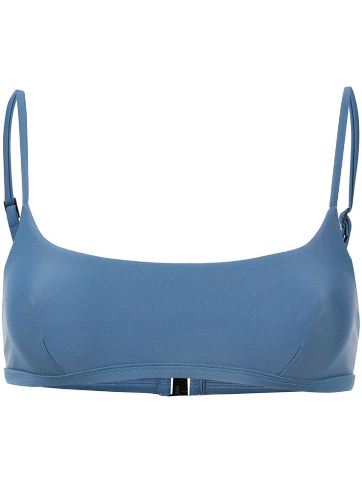 Matteau Plain Crop Bikini Bottoms - Blue