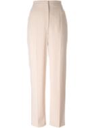 Alexander Mcqueen Straight Leg Trousers, Women's, Size: 40, Pink/purple, Acetate/viscose/silk