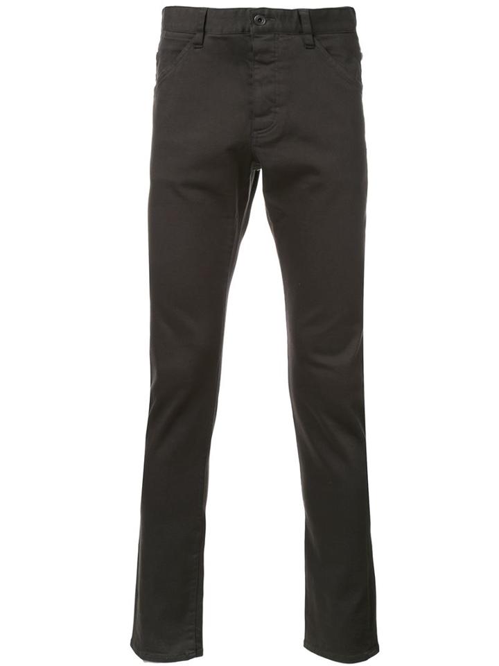 Kazuyuki Kumagai Skinny Trousers, Men's, Size: 2, Green, Cotton/polyester/polyurethane