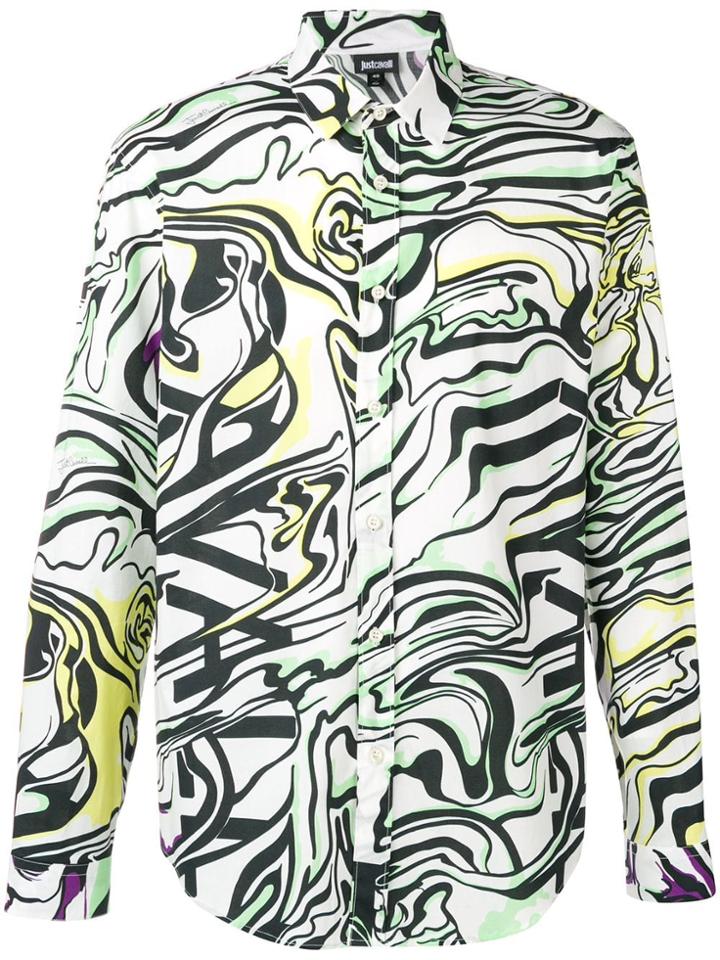 Just Cavalli Abstract Print Shirt - White
