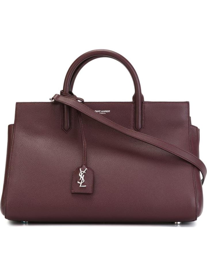 Saint Laurent Small 'rive Gauche' Tote, Women's, Red, Leather