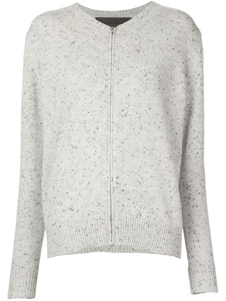 The Elder Statesman Cashmere Zip Cardigan, Women's, Size: Small, Grey, Cashmere