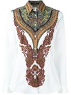 Etro Paisley Print Shirt, Women's, Size: 46, White, Cotton/spandex/elastane