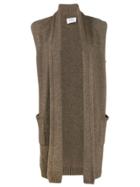 Snobby Sheep Knitted Midi Gilet - Brown