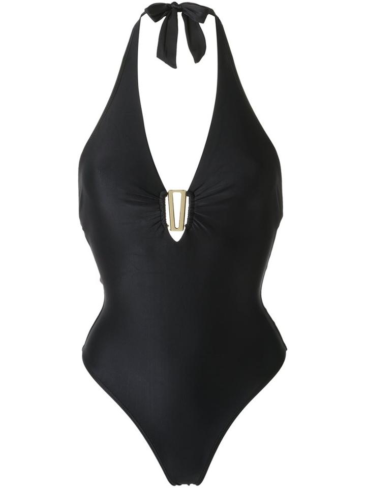 Lygia & Nanny Halter Neck Swimsuit, Women's, Size: 40, Black, Polyamide/spandex/elastane