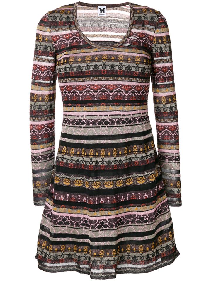 M Missoni Printed Panels Dress - Multicolour