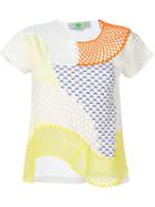 Stella Mccartney Cobalt Mesh Mix T-shirt, Women's, Size: 42, Yellow, Cotton