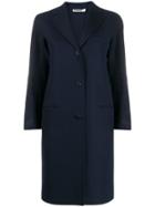 Jil Sander Slim-fit Button Up Coat - Blue