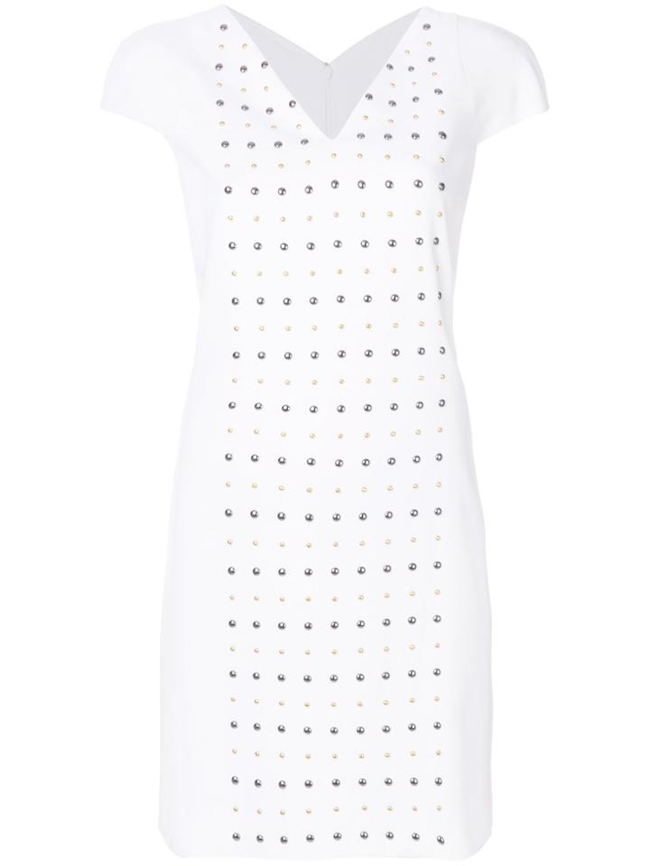 Versace Embellished T-shirt Dress - White