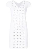 Versace Embellished T-shirt Dress - White