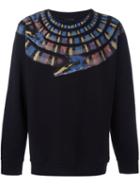 Marcelo Burlon County Of Milan Snake Print Sweatshirt, Men's, Size: S, Black, Cotton