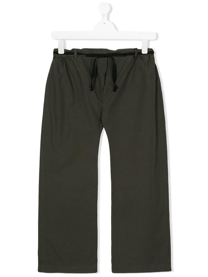 Essence Kids Teen Belted Wide-leg Trousers - Green