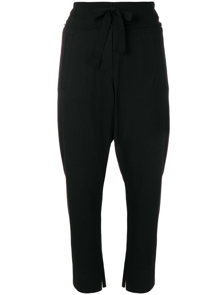 Ann Demeulemeester High-waisted Cropped Trousers - Black
