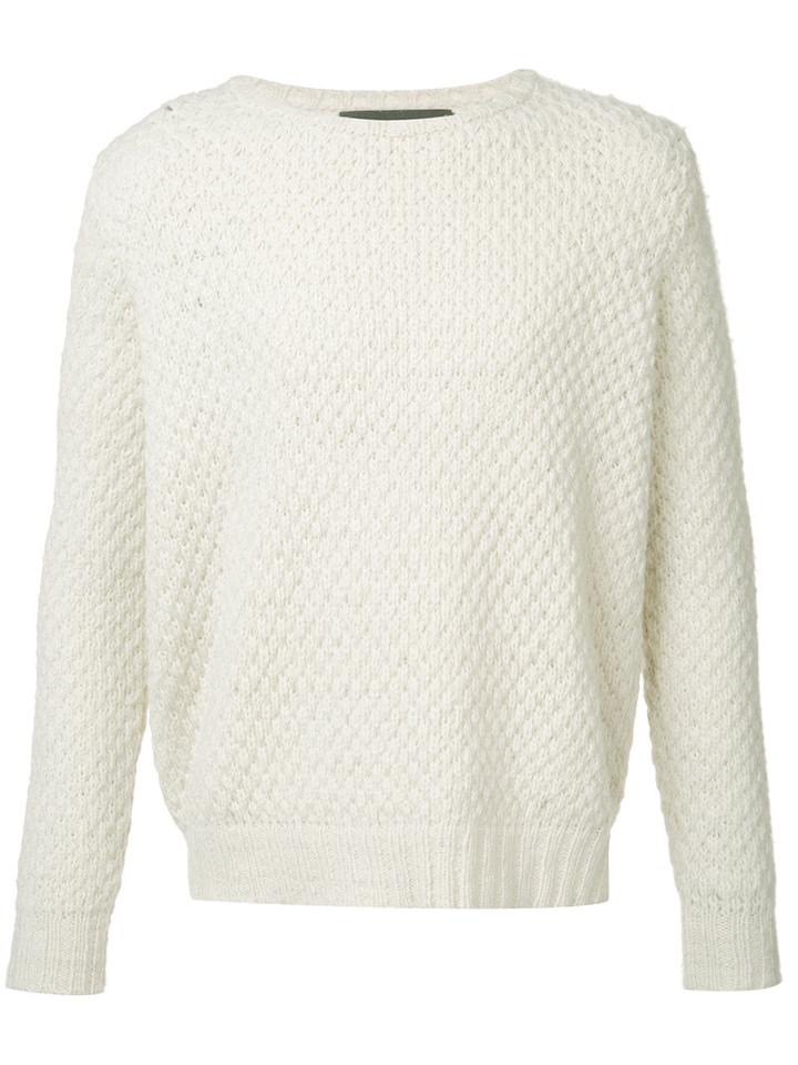 The Elder Statesman Cashmere Crew Neck Jumper, Adult Unisex, Size: Medium, White, Cashmere