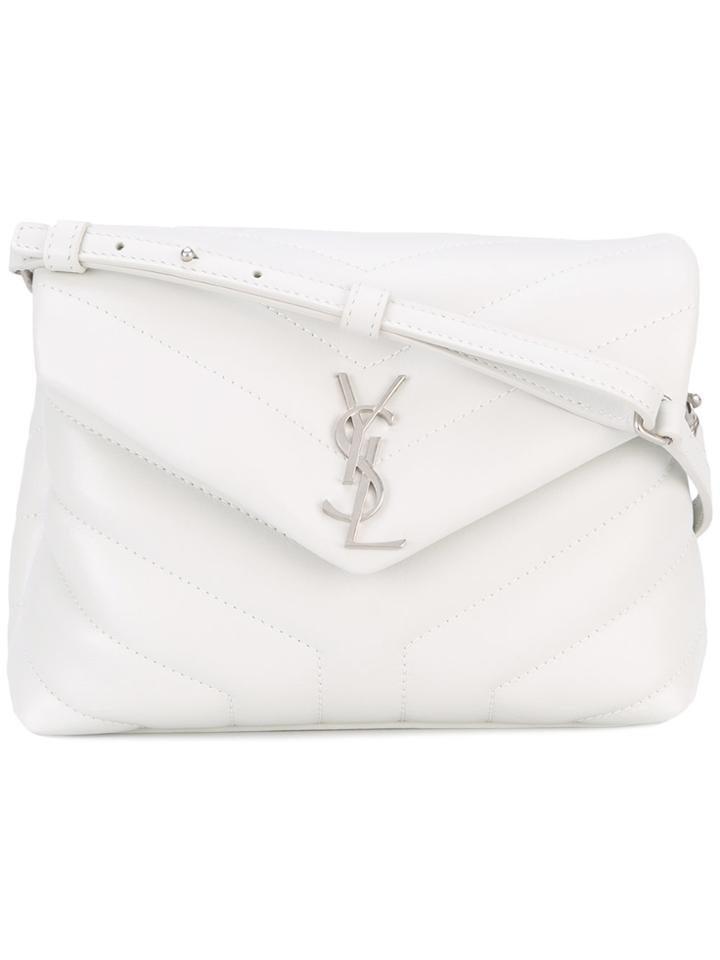 Saint Laurent Monogram Envelope Bag - White