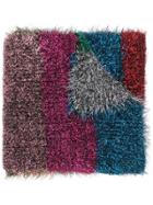 Faliero Sarti Metallic Striped Scarf - Red
