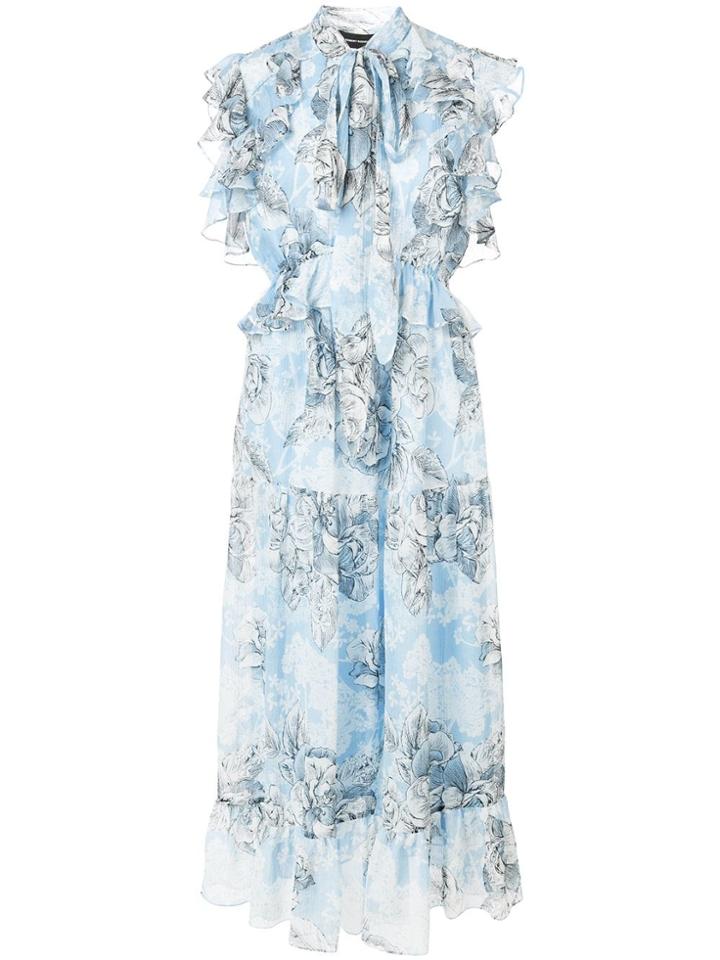 Robert Rodriguez Floral Print Dress - Blue