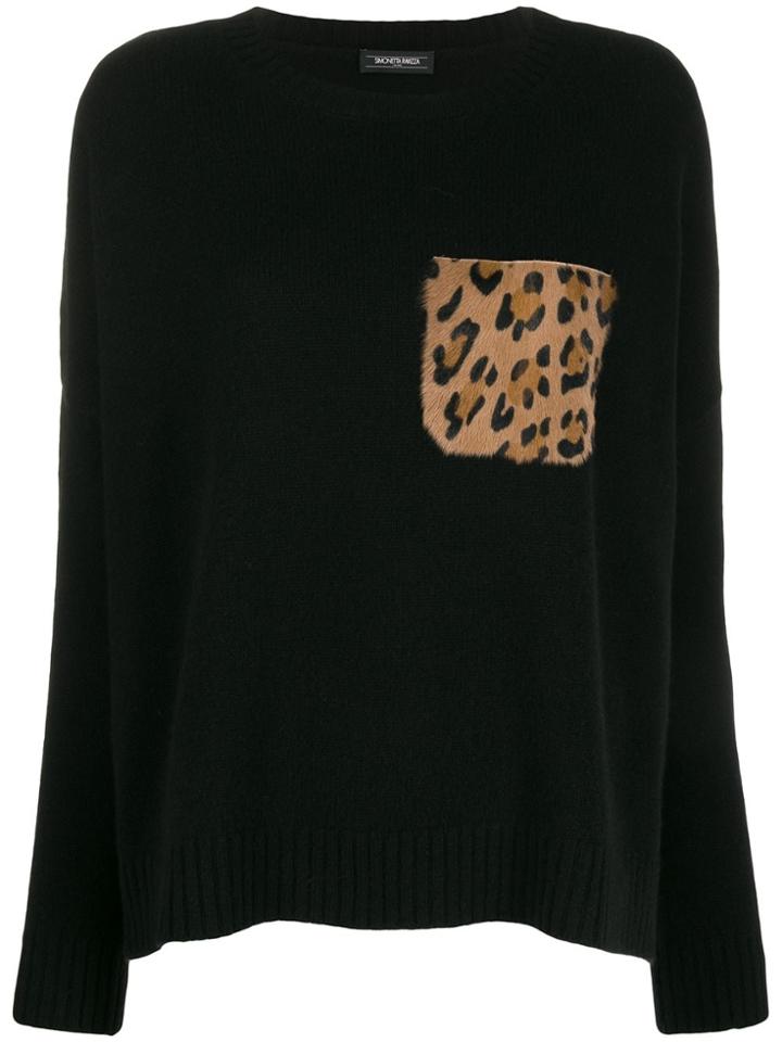 Simonetta Ravizza Scatoletta Fur Pocket Jumper - Black
