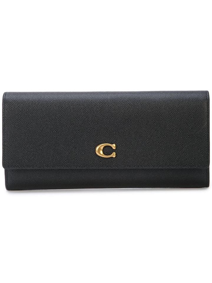 Coach Grained Envelope Wallet - Black
