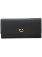Coach Grained Envelope Wallet - Black
