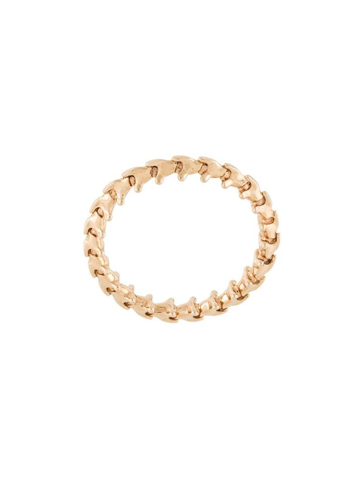 Shaun Leane 18kt Rose Gold 'serpent's Trace' Ring, Adult Unisex, Size: 65, Yellow/orange