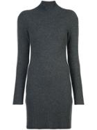 Frame Denim Turtle Neck Sweater Dress - Grey